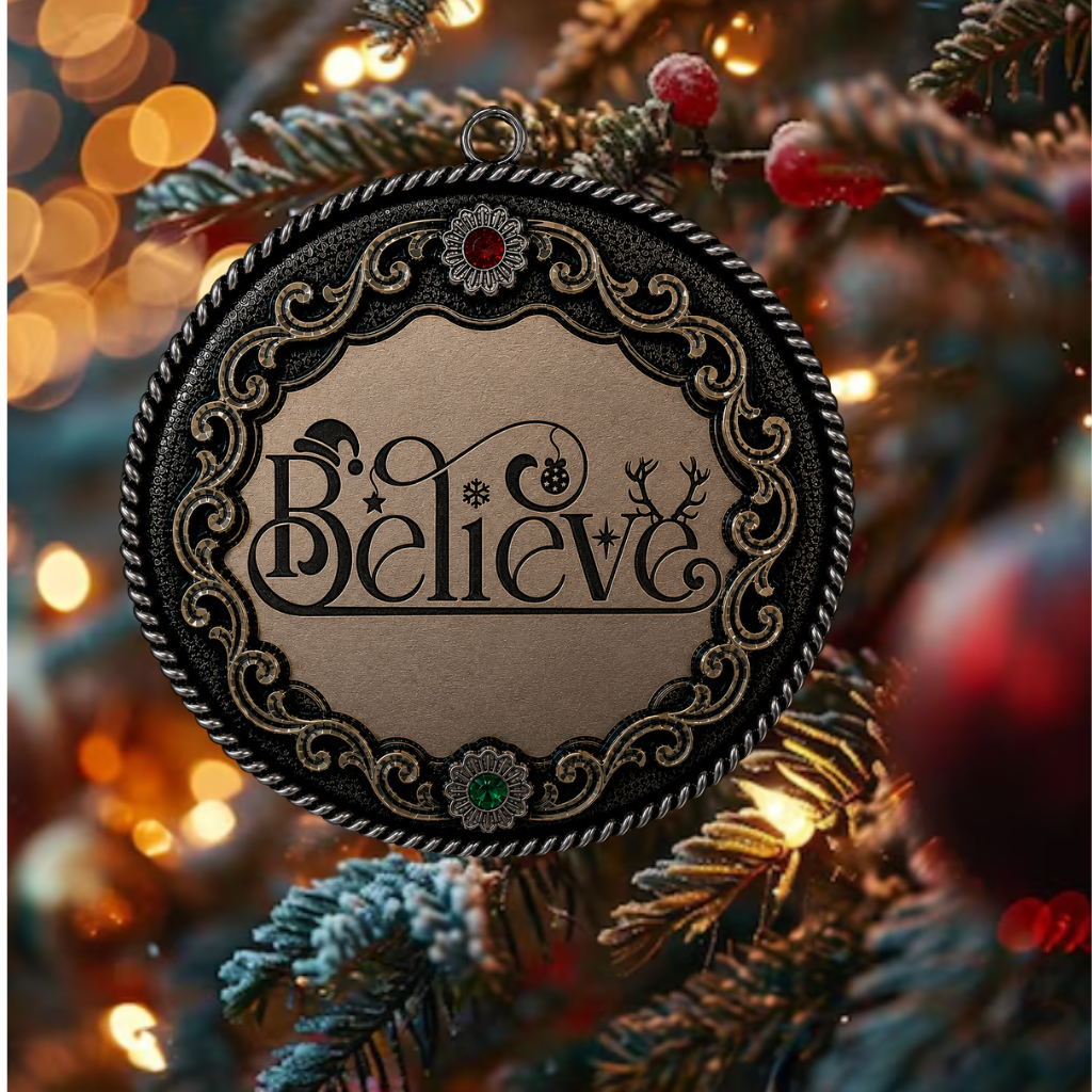 Believe Christmas Ornament