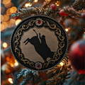 Bull Riding Christmas Ornament
