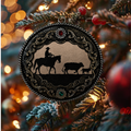 Cattle Drive Christmas Ornament