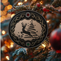 Deer and Tree Christmas Ornament