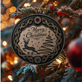 Merry Christmas Deer Ornament