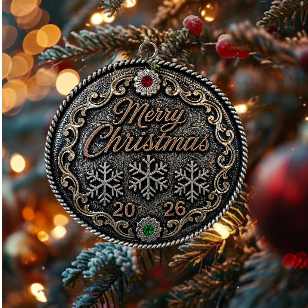 Merry Snowflake Christmas Ornament