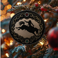 Saddle Bronc Riding Christmas Ornament