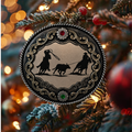 Team Roping Christmas Ornament