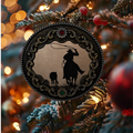 Tie Down Roping Christmas Ornament